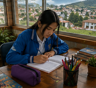 Espacio de estudio ordenado